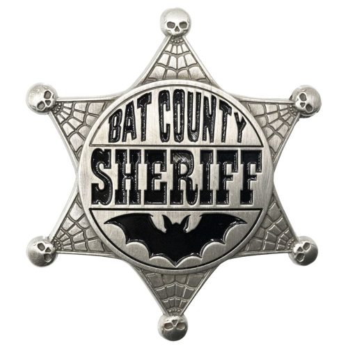 Bat County Sheriff Badge Enamel Pin - Kreepsville