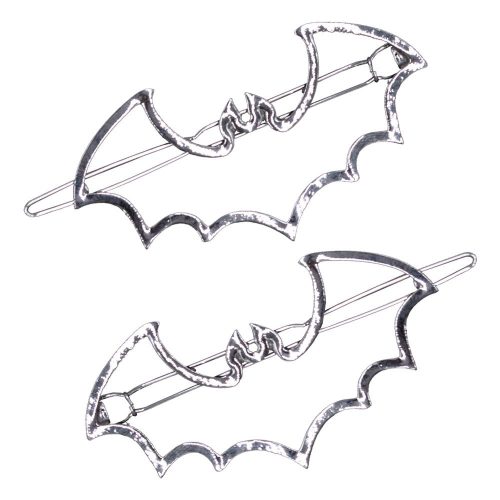 Bat Outline Hair Clips Pair - Kreepsville