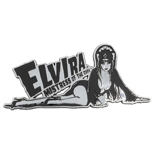 Elvira Laid Down Chrome Stick On Emblem - Kreepsville