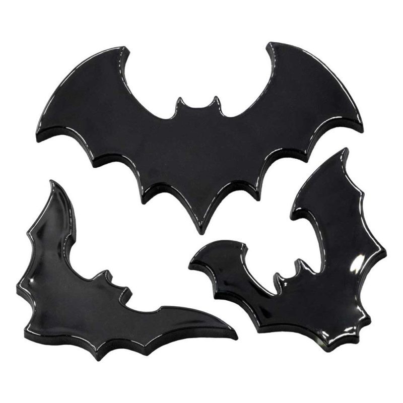 Flying Bat Set Black Stick On Emblem - Kreepsville