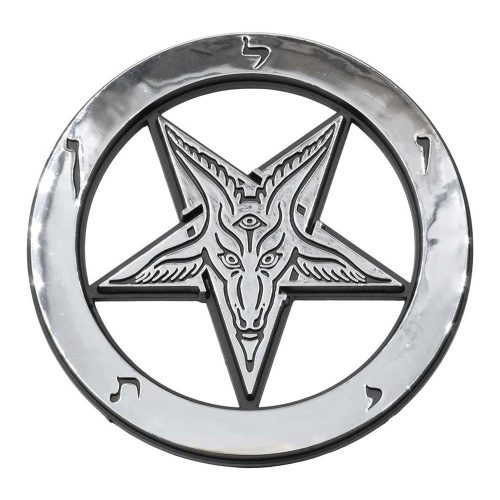 Satanic Star Chrome Stick On Emblem - Kreepsville