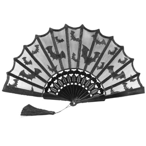 Bat Lace Hand Fan - Kreepsville